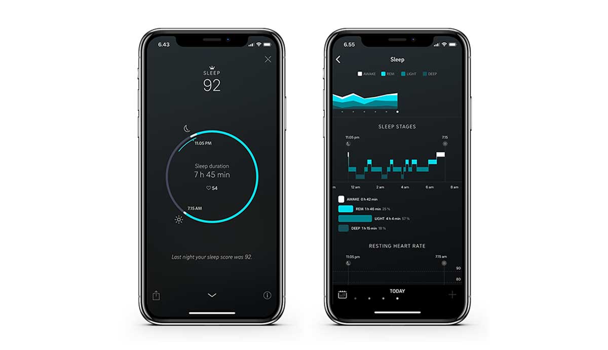 Sleep view on the Oura app
